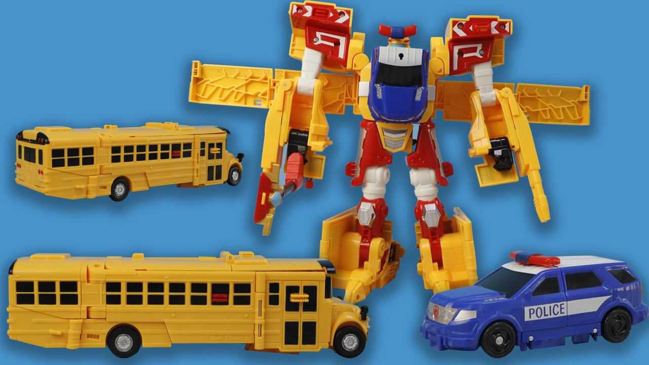 叮叮当乐园玩具开箱全新咖宝战神变形合体玩具魔法校巴和幻速探长大