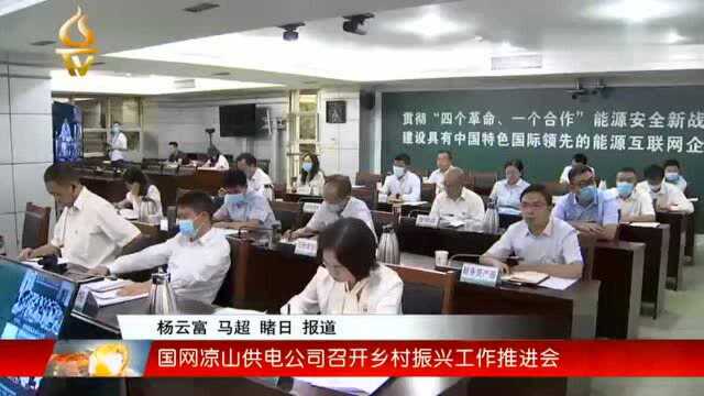 凉山新闻联播 | 国网凉山供电公司召开乡村振兴工作推进会