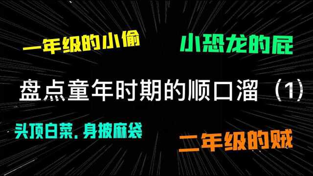 迷你世界:盘点童年时期的顺口溜,一年级的小偷你听过吗?