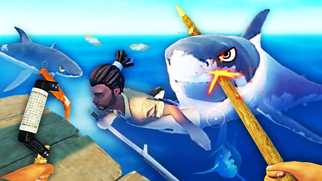 木筏求生高质量小伙拿勺子当船桨划到两眼冒金星成哔哔阿波兔