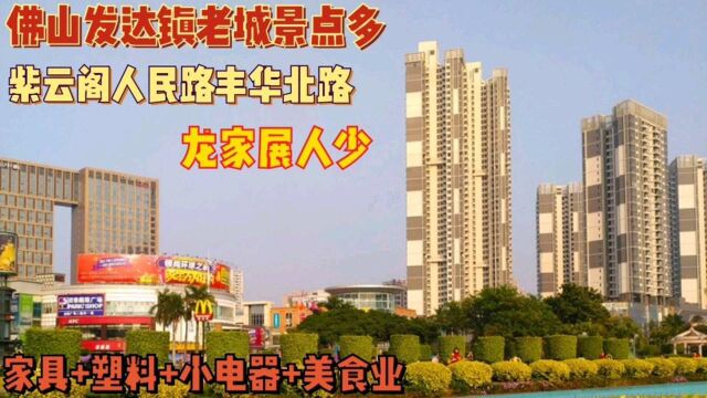 佛山顺德镇街城建体现发达富裕,老城区岭南风格强,家具塑料小家电知名