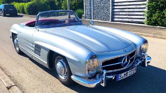 试驾1955年奔驰300sl老爷车,设计前卫动力强劲,经典永不过时