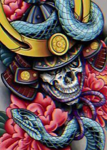 鬼武士 #纹身  #纹身图案手稿