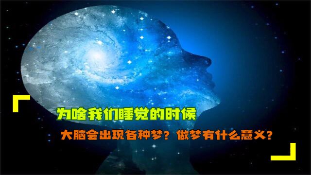 为啥我们睡觉的时候,大脑会出现各种梦?做梦有什么意义?