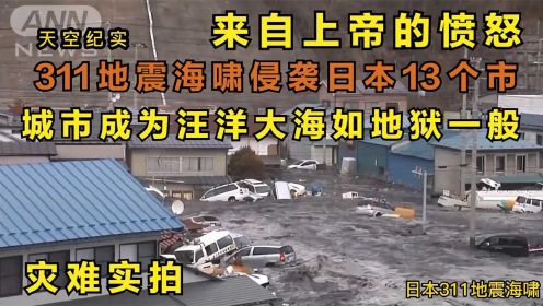 日本311地震海啸视频公开：9.1级巨震引发海啸，13个市成汪洋大海