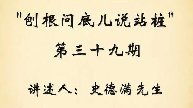 《刨根问底儿说站桩》第三十九期:养生是最好的技击