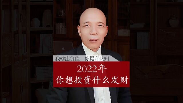 2022年你打算投资什么赚钱