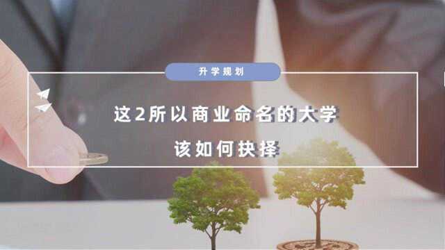 这两所以商业命名的大学,该如何抉择