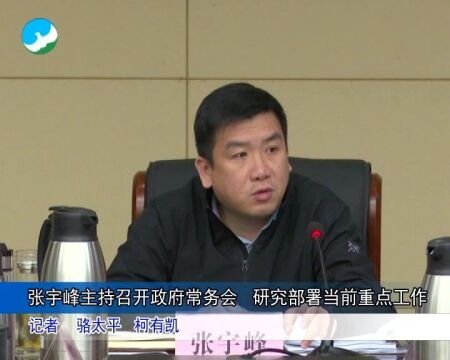 武宁县长张宇峰主持召开政府常务会 研究部署当前重点工作