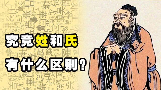 孔丘子姓孔氏,项羽姬姓项氏,姓和氏二者到底有什么区别?