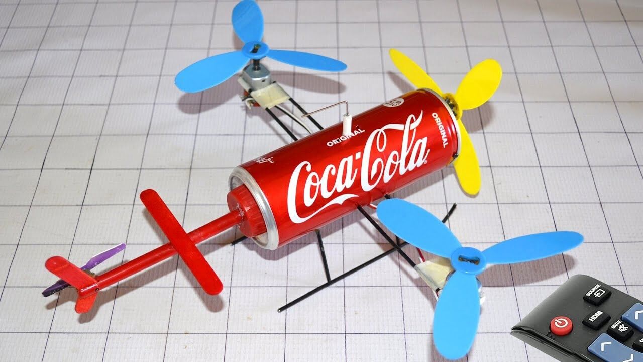 用易拉罐制作直升无人机