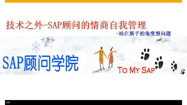 SAP顾问的情商自我管理技术之外