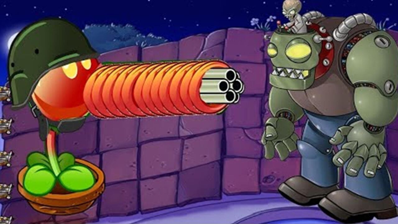 植物大战僵尸:火焰加特林射手,能击败僵尸博士吗