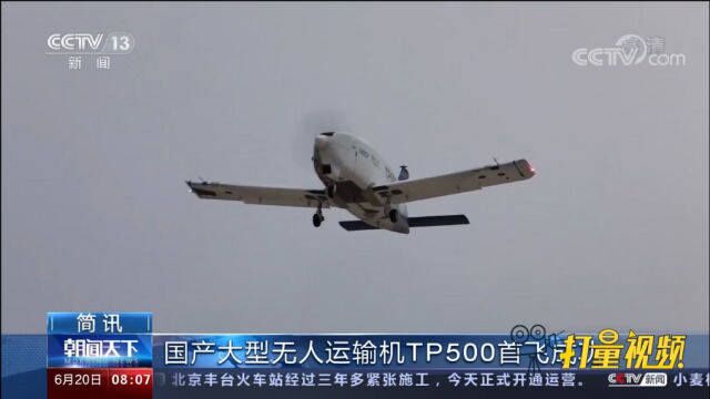 最大航程1800公里!国产大型无人运输机TP500首飞成功