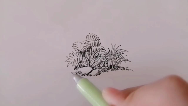 钢笔画灌木丛图片