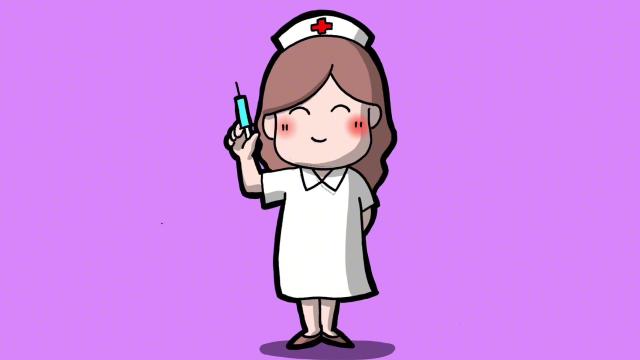 护士打针的简笔画图片