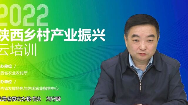 【2022年陕西乡村产业振兴云培训】刘守峰:盯紧重点抓要害 学透政策促发展