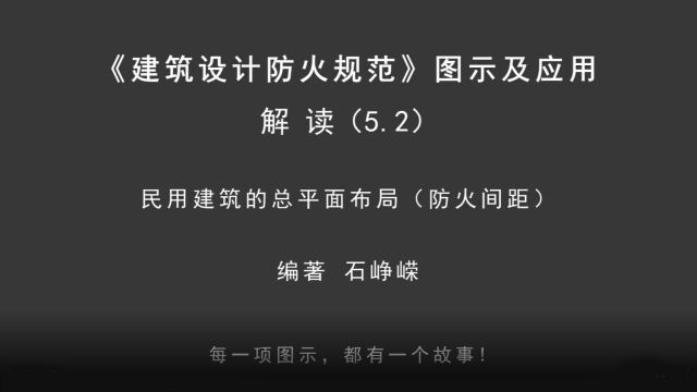 解读5.2:民用建筑的总平面布局(防火间距)!《建筑设计防火规范图示及应用》