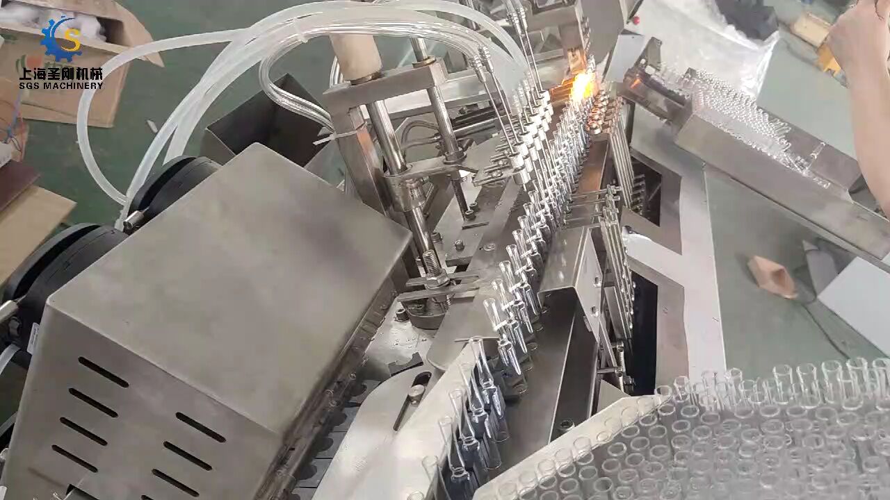 圣刚安瓶灌装封口机 氢氧焰机安瓿拉丝灌封机 玻璃安瓶灌装封口机