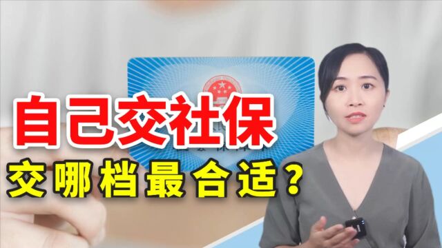 自己交社保,哪档最划算?一次和你说清楚!