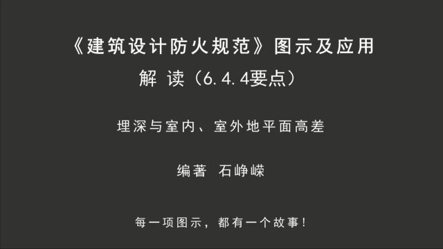 解读6.4.4:埋深与室内、室外地平面高差!《建筑设计防火规范图示及应用》