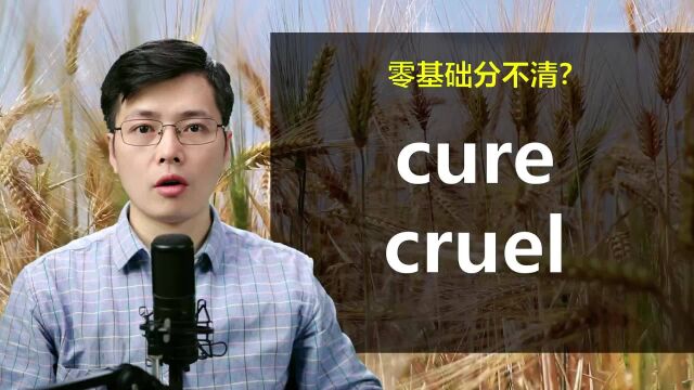 英语单词cure和cruel总是不分不清?经典句子,掌握核心用法