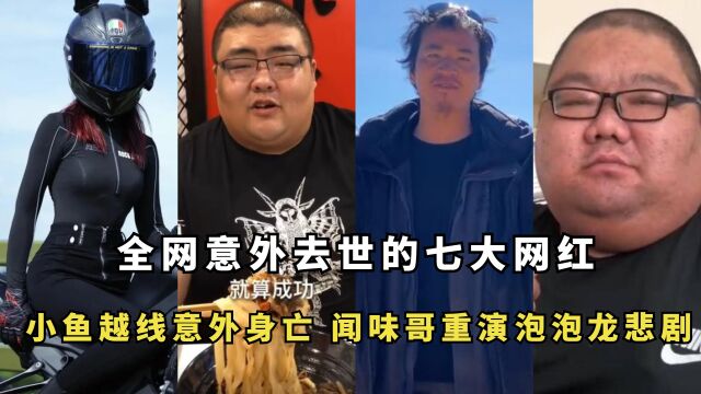 全网意外去世七大网红:小鱼逆行意外身亡,闻味哥重演泡泡龙悲剧