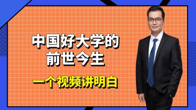 中国好大学的前世今生,一个视频讲明白