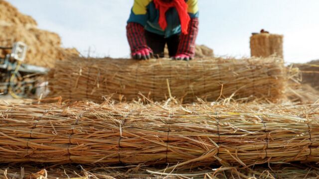 冬季道路混凝土施工保温草苫稻夫草编制品厂