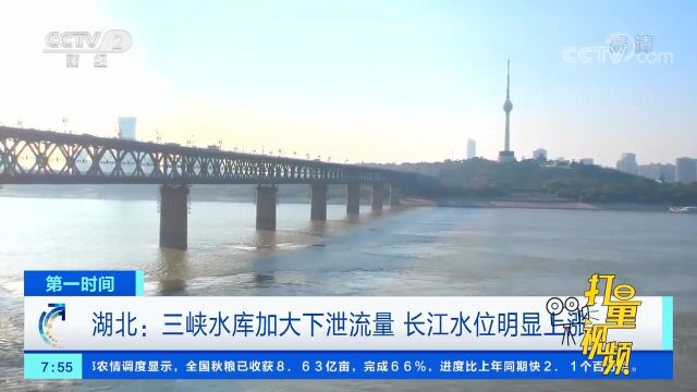 湖北:三峡水库逐步加大下泄流量,长江水位明显上涨