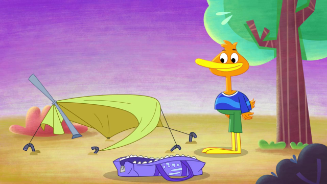 豆小鸭探险小窍门第6集:怎样搭帐篷,快来跟豆小鸭学习窍门吧