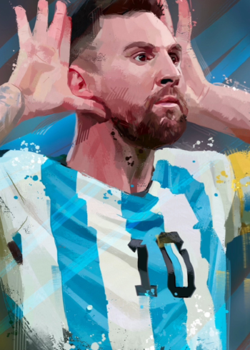【手绘/梅西】无限接近,期待梅西举起大力神杯