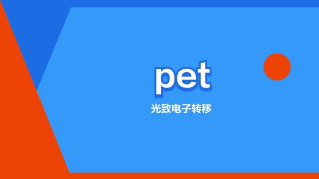 “pet”是什么意思?