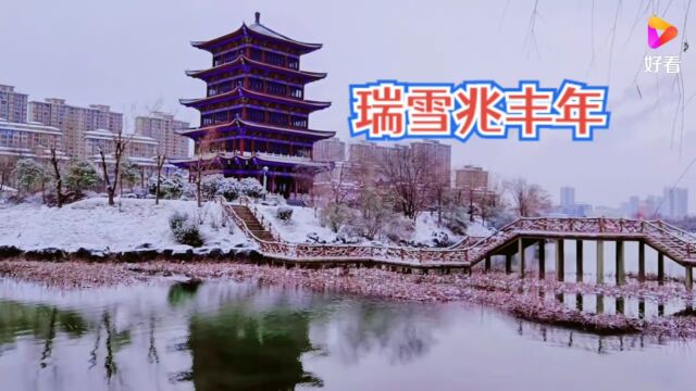 瑞雪兆丰年洛宁第一场雪!慈善家郭战解拍于洛宁县公园!