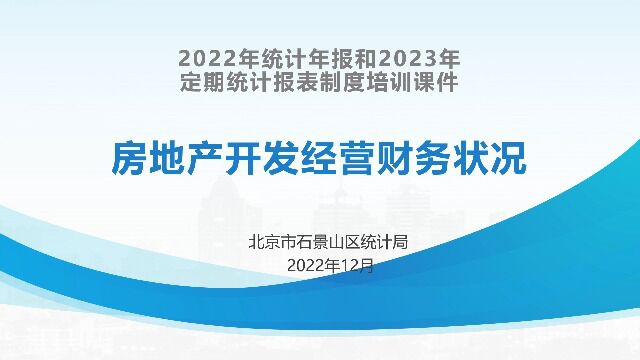 房地产开发财务状况年报(X103表)、房地产开发财务状况定报(BJX203表)