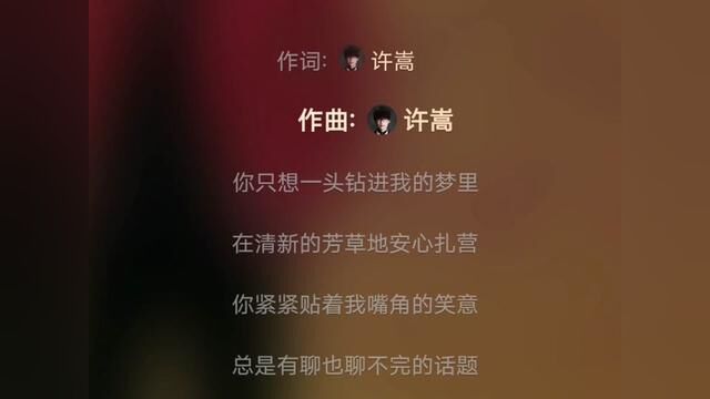 32岁的许嵩我只想一头钻进你的眼底#许嵩 #冯禧 #情感