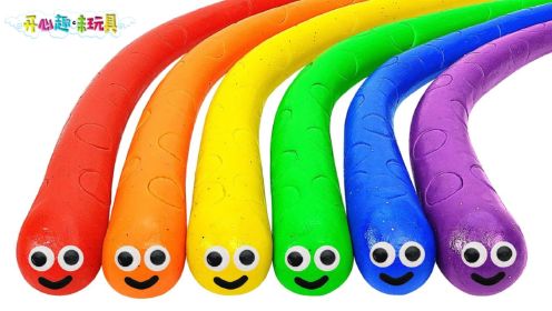 玩具动画：用太空沙蛇制作彩虹面条，虽然不能吃，但是过程很有趣