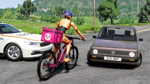 【BeamNG】自行车与汽车