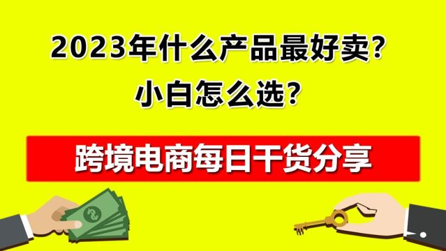 4.速卖通2023年什么产品最好卖?小白怎么选?