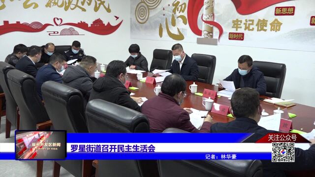 罗星街道召开民主生活会 