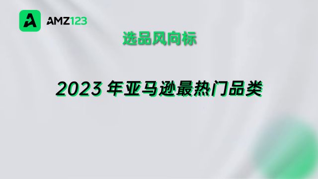 2023年亚马逊最热门品类及利基选品推荐