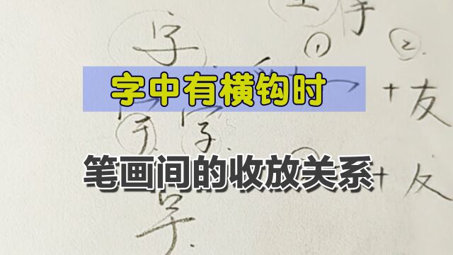 学会一个字掌握一类字:字头出现横钩,笔画间的关系是怎样的?