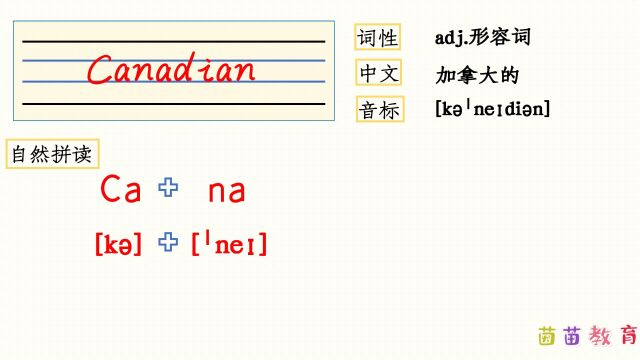 自然拼读:Canadian