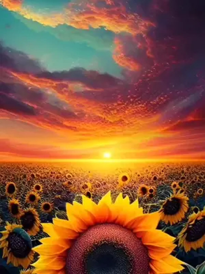 第一时间分享给你#治愈系风景 #向日葵有个很好的花语 #唯美意境