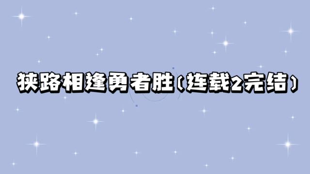 狭路相逢勇者胜(连载2完结)