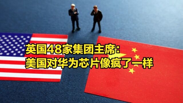 英国48家集团主席:美国为了维护科技霸权,对华为芯片像疯了一样