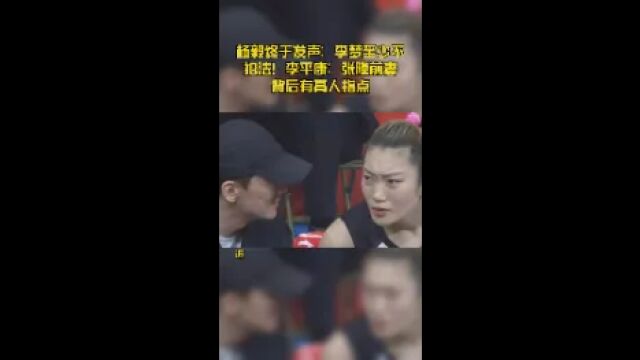 杨毅终于发声:李梦至少不犯法!李平康:张隆前妻背后有高人指点