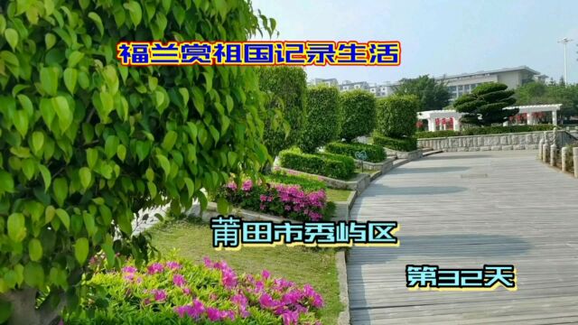 退休自驾旅居福建莆田市,秀屿区人民政府门前停车场看看这环境儿很美的