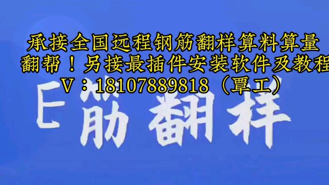 有 承接全国远程钢筋翻样算料算量 软件插件安装 CAD安装