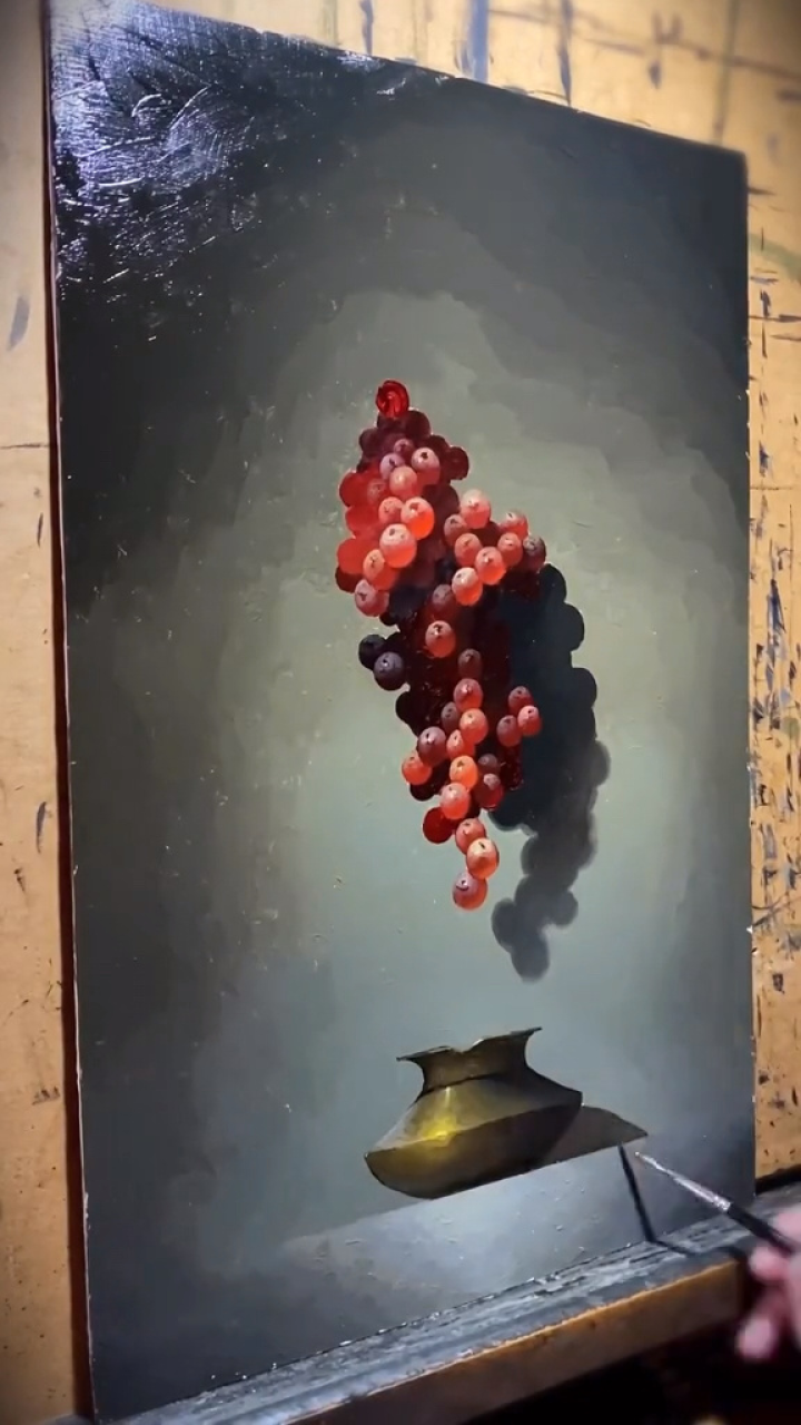 世间万物都有它本身的色彩,水果陶罐组合